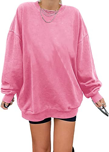 Sweat-shirt Los Angeles pour femme - Pull surdimensionné à manches longues - Col rond - Basique - Sans capuche - Pour adolescentes et filles - Vintage