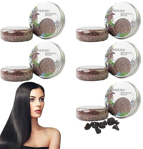 Harishow Shampoo Bar - Harishow Regrowing Hair Shampoo Soap - Harishow Hair Shampoo - HueRenew Hair Darkening Shampoo Bar - Helps Stop Hair Loss, Hair Regrowth (5Pcs)