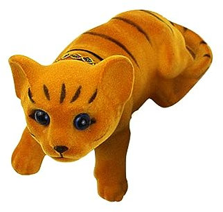 predolo Autodekoration Wackelkatze Ornament Wackelkopf Kitty Kreatives Auto-Innenzubehör für den Schreibtisch, GELB
