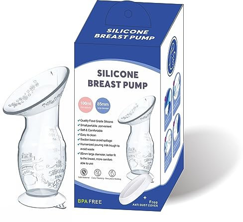Manuelle Milchpumpen, Silikon, Stillpumpe, Milchpumpe, 100 % lebensmittelechtes Silikon, 100 ml
