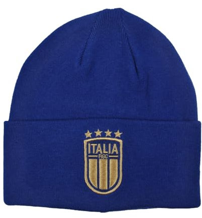 FIGC Unisex 253045 Beanie-Mütze, blau, One Size