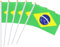 Brasilianische Flaggen, 20 Stück, 14 x 21,6 cm, kleine Handflaggen von Brasilien mit Stäbchen, Handwinkel, Brasilien-Flaggen für Fußballspiele, brasilianische Veranstaltungen, Dekorationen,