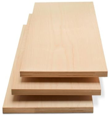 Madera contrachapada de abedul báltico de 12 x 24 x 1/2 pulgadas – 12 mm, paquete de 2 unidades de grado B/BB, más fuerte que las láminas de tilo o madera de balsa, perfecto para corte láser, corte