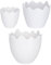 Ideen mit Herz Coquilles d'œufs décoratives | Décoration de table | Nid | Œufs de Pâques à poser | Gobelet à œufs | Remplissable | 3 tailles | 6-9,5 cm de haut (blanc)