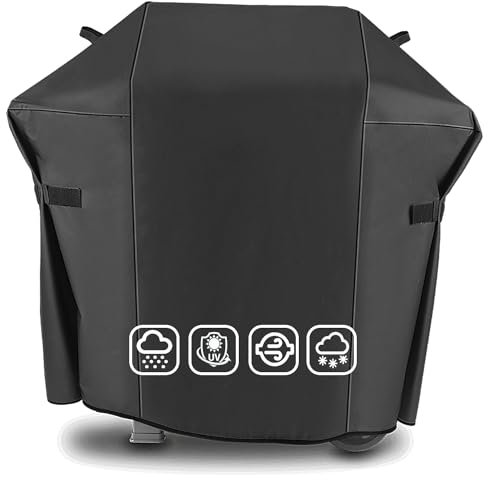 Weber Spirit and Spirit II 200 Series 7138 Housse de barbecue pour barbecue à gaz Weber Spirit II E210, S210, E210, 141 cm 600D Oxford BBQ Housse de protection Heavy Duty & imperméable, indéchirable,