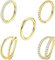 Diamday 5Pcs 18G 16G Surgical Steel Nose Rings Hoop for Women CZ Clicker Hinged Septum Ring Lip Helix Cartilage Double Hoop Earring Daith Rook Conch Body Piercing Jewelry for Women 8mm 10mm