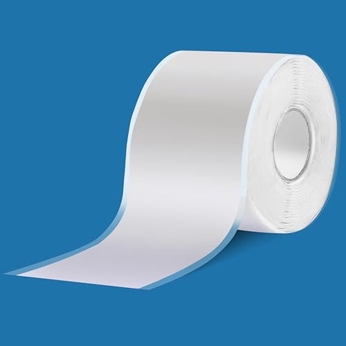 Reparaturband für Wasserrohrlecks, Wasserdicht Dichtungsband Reparaturband Ideal für Schlauchreparatur, Kabelreparatur, Rohrreparatur, 1 mm dick x 5 cm breit x 3 Meter lang(Weiß)