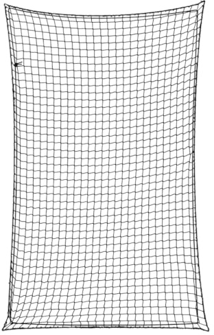 vidaXL Anhängernetz, Hängernetz mit Gummiseil, Abdecknetz für Anhänger, Transportnetz Ladungssicherungsnetz Gepäcknetz, Schwarz 4x2,5m PP