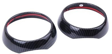 Carbon Fiber Decal Trim passt Für Cooper Für One S Für JCW Für F55 F56 F57 Auto-Entlüftungsring Auslassabdeckung Gehäuse Kohlefaserschale Gehäuse Aufkleber Dekor Interieur Zubehör