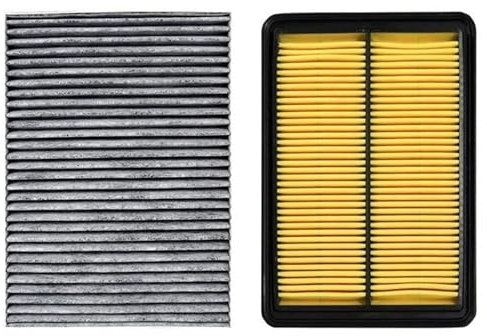 Rufutle Filtro Abitacolo per Nissan Qashqai J11 2013-2019, 2 Pezzi Filtro Aria Auto Filtro abitacolo 165464BA1A/272774BA0A