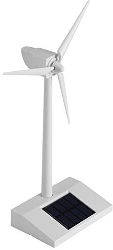 WPKD BLUEIY Solar Powered Windmill,Outdoor Solar Powered Windmill,14 * 9 * 26cm,ABS Plastic Micro Solar Energy Wind Spinner Ornaments for Outdoor Yard Decorations Garden Ornaments (White)
