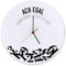 ACH egal dann komm ich Halt zu spät Wanduhr aus Glas Witzige Uhr mit Uhrzeiten durcheinander für Zuspätkommer als Geschenkidee für unzuverlässige Freunde oder Kollegen