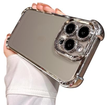 Luhuanx Designed for iPhone 16 Pro Max Case Clear [Not-Yellowing] [Military-Grade Drop Protection] Shockproof Protective Clear for iPhone 16 Pro Max Case Phone Bumper case 6.9“ (Crystal Silivery)