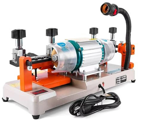 guoyjmm Professional Key Cutting Machine, 120W Multifunctional Double Head Key Copy Machine, Hand Crank Key Making Machine for Door and Car Lock, Locksmith Equipment