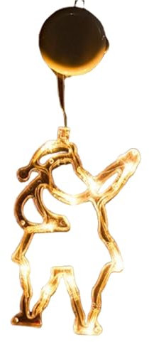 Illuminazione natalizia per finestre di Natale con ventosa, ventosa Babbo Natale, illuminazione natalizia a risparmio energetico per finestre interne, finestre interne