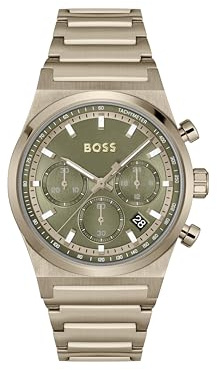 BOSS Chronograph Quarz Uhr für Herren Kollektion Candor Chrono - Erhältlich mit Edelstahl-, Leder- oder Silikonarmband