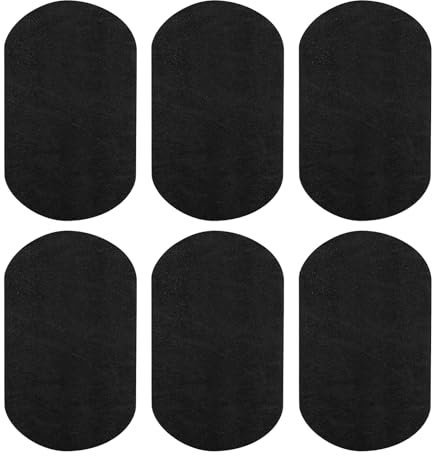 sourcing map 6Pcs Iron-on Patches, Elbow Knee Velvet Patches, Fabric Repair Patches Crafts for Repair Clothing Crafts Sweater Pants Shirts, 7x4 Inch Black