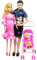 Whyzsjnclg Baby Doll, Doll House Family Set, poupée Enceinte avec 2 Enfants et bébé dans Maman de Maman et père Caoutchouc Enceinte mère Jouet créativité