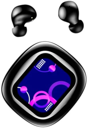 YUYQAQ LCD Full Screen Mini Bean Headset ANC Attiva Riduzione del Rumore Batteria in Auricolare Lunga Durata Mappa alike 3 con alikes allenamento ciclo duty generazione annullamento allenamento