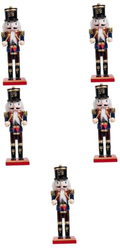 bracket light 5pcs Nutcracker Christmas Tree Tabletop Cookie Festoon Lights Inflatable Man Christmas Bells Table Shelf Figurine Xmas Trinket Biscuit Fairy Lights Decorations Products Navy Wood wall