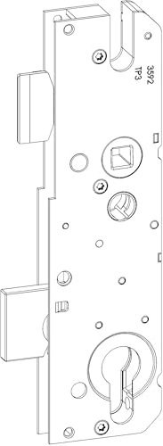 Winkhaus Mehrfachverriegelung Rollzapften (R4) oder Pilzzapfen (RT4), DIN links und rechts verwendbar, versch. Ausführungen silber, Maße Bitte prüfen ! (R4 - Rollzapfen, 20mm Stulp, D35-92/8)