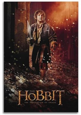 ZIWEYURB The Hobbit 2 The Battle of Smaug Filmposter Canvas Poster Wall Art Wall Art Poster Modern Wall Art Decor for Bedroom 20x30cm