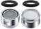 Tap Aerator, Tap Filter Nozzle Faucet Aerator Replacement Part with Gasket for Kitchen Bathroom Sink (2, White)