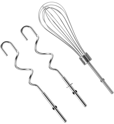 HAPPOW Batidora de mano para Kitchenaid KHM3 KHM5 KHM7 KHM9 KHM926 KHM7210 KHM512 KHM312 KHM920 KHM720 KHM53, accesorio para batidora de mano Kitchen Aid, con 2 ganchos para amasar, 1 raqueta de huevo