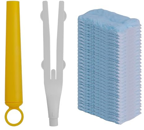 BOXOB 30 Count Fluffy Duster Refills, Reusable Microfiber Heavy Duty 360 Dust Magnet Refills with Handle Replacement Parts for Pledge Flash Cleaning (Blue)