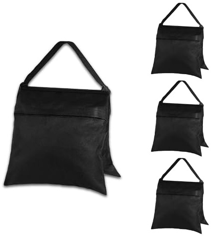 Heavy Duty Sandbag Weight Bags- 4 Pack, Reusable Non-Slip Photography Stand Stabilizer for Outdoor Patio, Film Sets, Sports Equipment, Light Tripod ﻿