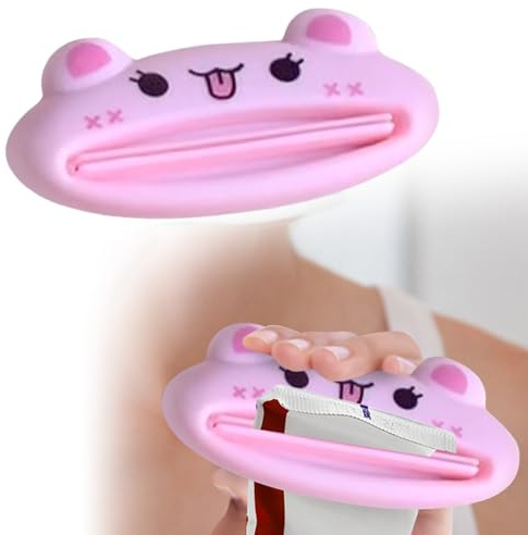 Niedlicher Zahnpasta-Quetscher in Tierform für das Badezimmer, Spender PP-Kunststoff für einfache Zahnpasta Organisation Jot590 (C, 9cm)