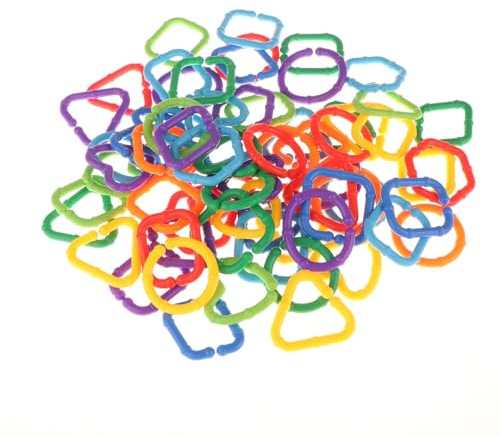 35/70Pcs Learning Link Rings, Early Education Puzzle Chain Buckle, Sensory Stimulation Toy for Baby Kids Travel Toys