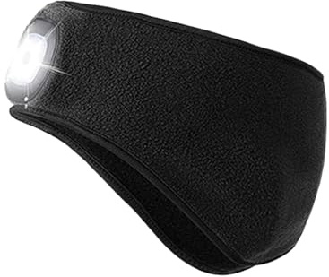 AWSOLAR Stirnlampe LED Wiederaufladbar Mütze für Herre und Damen für Jogger Winter Laufen