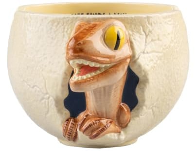Grupo Erik Jurassic Park Ciotola Cucina 3D 800 ml | Bowl Colazione | Insalatiera, a Forma di Uovo di Dinosauro Velociraptor, Tazza Colazione, Jurassic Park Gadget