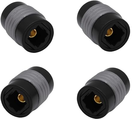 YARCHONN Fiber Optical Cable Extender Coupler, Female Toslink Adapter | 4pcs, Optic Digital Audio Female Cable Extension Connector, for Connecting Fiber Optic Cord, Compatible with TV CD Soundbar