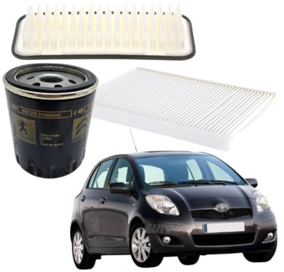 KIT 3 FILTRI TAGLIANDO COMPATIBILE CON TOYOTA YARIS 1.0 BENZINA