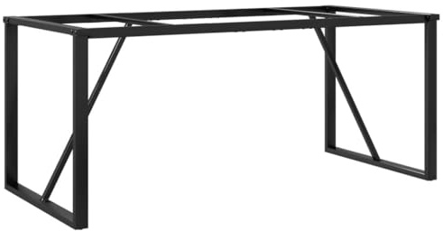 Vorpalize Möbelfüße Tischbeine Esstisch-Gestell in O-Form 160x80x73 cm, Robustes pulverbeschichtetes Stahl Tischbein für DIY Möbelprojekte, Schwarz