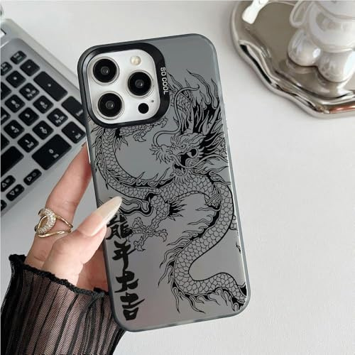 QIODAYI Compatible avec iPhone XR Coque Protection Antichoc Argent Coloré Relief Motif Dragon Dominateur