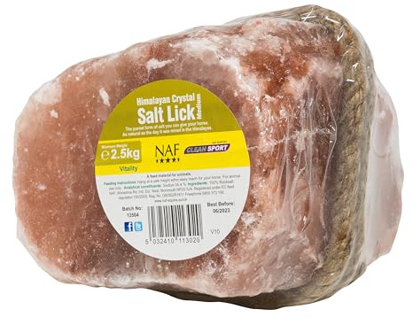 NAF Himalayan Salt Lick Medium – 100% Natural Rock Salt for Horses – Rich in Trace Minerals – Supports Hydration, Electrolyte Balance & Overall Health