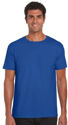 Gildan Men's Adult Softstyle Crew Neck 64000 Regular Fit Short Sleeve T-Shirt, Blue (Royal), Medium