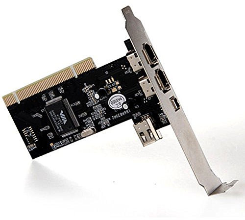 4 porte firewire IEEE 1394 4/6 pin PCI controller card Adapter software CD cavo per HDD PDA EB