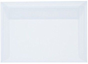 Paper24 50 transparente Briefumschläge mit B6, 125x176 mm, 100g, mit Haftstreifen
