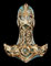 Thor's Hammer Wandrelief | Wikinger Deko Figur Thor Gott | Mjölnir Alchemy The Vault