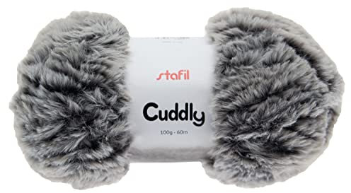Stafil Wolle Cuddly 100g Schwarz-Melange