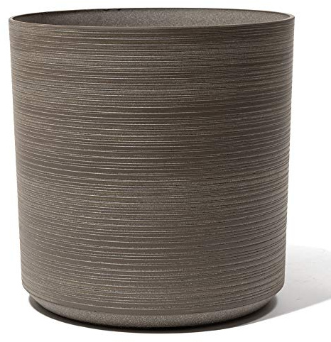 Primrose Garden Outdoor Cylinder Patterned Ginger Root Stone-Effect Resin Planter 43cm (16.9in)