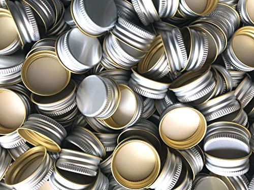 PP28 Ersatz Schraubverschluss mit Rollrand Drehverschluss Verschlüsse Schraubdeckel für Flaschen aus Aluminium (PP28-25 Stück)