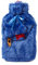 Biggdesign Cats Hot Water Bottle with Soft Plush Cover | Cold & Hot Compress | 68 OZ / 2L Large | Washable Hot Water Bag for Cramps, Neck and Back Pain, Feet and Shoulders | Navy Blue