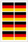 Generisch 8 Stück Aufkleber Deutschland Flaggen Set | Sticker Germany Autoaufkleber