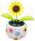 Fleur De Danse Solaire, Fleur Qui Danse Solaire, Fleur Solaire Flip Flap en Plastique, Ornements De Voiture Solaire Alimenté Voiture Jouet pour Voiture Bureau Bureau Décoration