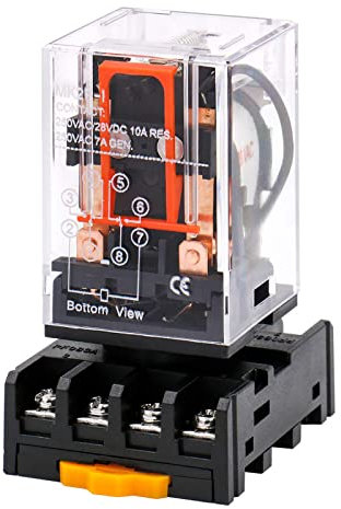 XTVTX Relè per uso generale MK2P-I AC 220V Bobina DPDT 8 pin con presa terminale plug-in PYF83A